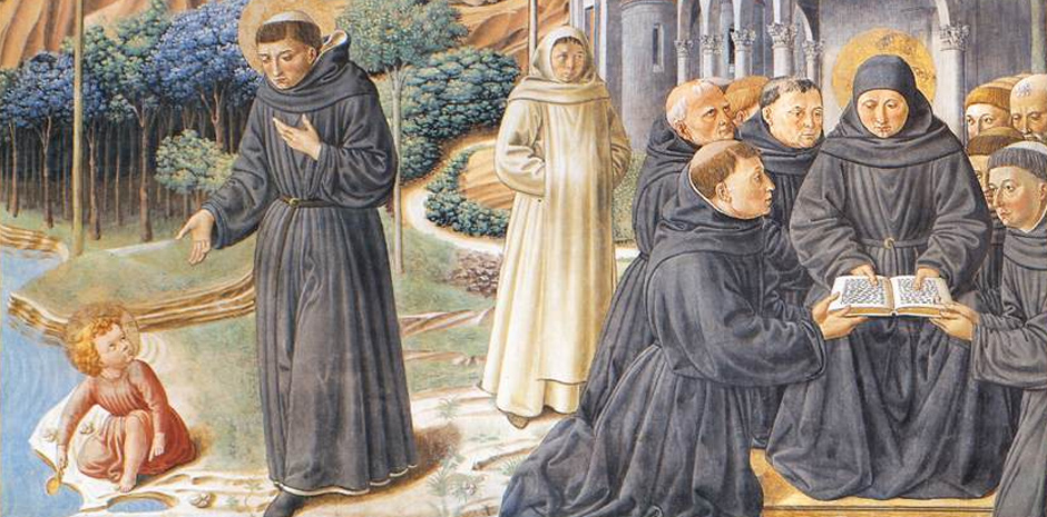 Benozzo Gozzoli, Agostino dà la Regola ai suoi monaci, Convento Sant'Agostino - San Gimignano